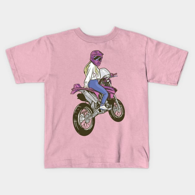 Dirtbike Girl Kids T-Shirt by Dirt Bike Gear